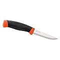 Morakniv Messer - Companion - rostfreier Sandvik Stahl 12C27 - zweifarbiger Griff - neonfarbene Scheide mit Gürtelclip, 134510 Morakniv Messer - Companion - rostfreier Sandvik Stahl 12C27 - zweifarbiger Griff - neonfarbene Scheide mit Gürtelclip, 134510