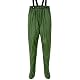 Generisch Wathose Outdoor Hose Herren Damen Angelhose Teichhose Grün, Größe XL, mit Füßlingen für große Füße, wasserdicht PVC Nylon, verstellbare elastische Träger, Angeln Gartenarbeit Teichpflege