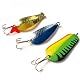 Elbfang Blinker-Set Angeln - 3 Kunstköder Hecht Zander Barsch Spinnfischen - Gold 20g/ Gelb 26g/ Blau 18g Elbfang Blinker-Set Angeln - 3 Kunstköder Hecht Zander Barsch Spinnfischen - Gold 20g/ Gelb 26g/ Blau 18g