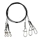 Savage Gear Black7 Stahlvorfach 40cm 0,60mm 25kg 3 Hechtvorfächer, Stahlvorfächer, Vorfach zum Spinnfischen, Raubfischvorfach