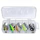 RUNYU Angelköder Set, 5 Stück Jig Spinner Angeln 20g in Köderbox UV-Aktiv Angel Köder für Hecht, Barsch, Forellen, Zander, Döbel