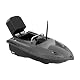 Ferngesteuertes Köderboot mit LED Licht, wiederaufladbares RC Angelboot, großer Futterbehälter mit 1,5kg Beladung, Robustes ABS-Edelstahl Gehäuse in Schwarz, perfekt für Tages und Nachtangeln
