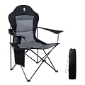 EVER ADVANCED Luxus Campingstuhl Faltbar mit Hoher Rückenlehne bis 160KG