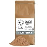 GRILLGOLD Räuchermehl Wood Smoking Dust. Zum räuchen und kalträuchern von Fisch, Fleisch und Gemüse auch für BBQ und Grill geeignet. In Papier-Sack befüllt mit 7L Liter Buche