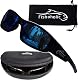 Fishoholic Polarisierte Angel-Sonnenbrille UV400-9 Farben als Angelgeschenk für Männer und Frauen, Glänzend Schwarz, 1 size fits most
