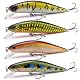 Paradox Fishing Flanking Flash Hecht Wobbler Set 4 Stück | 12,5cm / 24g Hechtköder schwimmend mit Lauftiefe 1,5m, UV-aktiv & Rasseln, inkl. Tackle-Box & 2 Stahlvorfächern