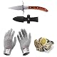 Kaqisen Austernmesser Oyster Knife Set Austernöffner Schnittfeste und Handschuhe für Muscheln Oder Hartkäse Geeignet Holzgriff Edelstahl (Rot, Medio/M) Kaqisen Austernmesser Oyster Knife Set Austernöffner Schnittfeste und Handschuhe für Muscheln Oder Hartkäse Geeignet Holzgriff Edelstahl (Rot, Medio/M)