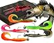 Wild Devil Baits Ready2Fish Tornado Curly Tail Zander mit Box Twister Gummifisch Set mit Jighaken fertig zum Angeln (Zander / 10cm)