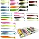 46 Stück Angelköder, Rubber Fishing Lure, Schwimmköder, Gummifische, Angelköder Kit, 6/9/12cm Gummifische Set, Gummiköder Set, Eingearbeitete Reflektierende Pailletten für Barsch Köder Zander Forelle