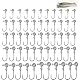 50 Stück Jigköpfe Set, Hochwertige Jighaken, Jighead Jigkopf Jigkopf Set für Gummifische 1g 2g 3,5g 5g 7g 10g, Jigköpfe für Barsch Zander Hecht Angelzubehör Sommer（Silber）