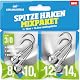 Lieblingsköder Spitze Haken 3/0 Mixpaket - 4 Jigköpfe für Gummifische, Jighaken für Gummiköder, Bleiköpfe für Gummishad, Jigkopf