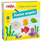 HABA Fische Angeln - Meine ersten Spiele - Angelspiel aus Holz ab 2 Jahren | Lernspiel für Kinder - Motorikspielzeug fördert Feinmotorik und das Erkennen von Farben - Hochwertiges Holzspielzeug