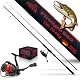 Paradox Fishing Firetiger Spinnrute mit Rolle I 2,4m 20-60g mit 4000 Rolle I Spinnruten perfekt für Hecht Rute - Angelrute Hecht Hechtrute Hecht Spinnrute