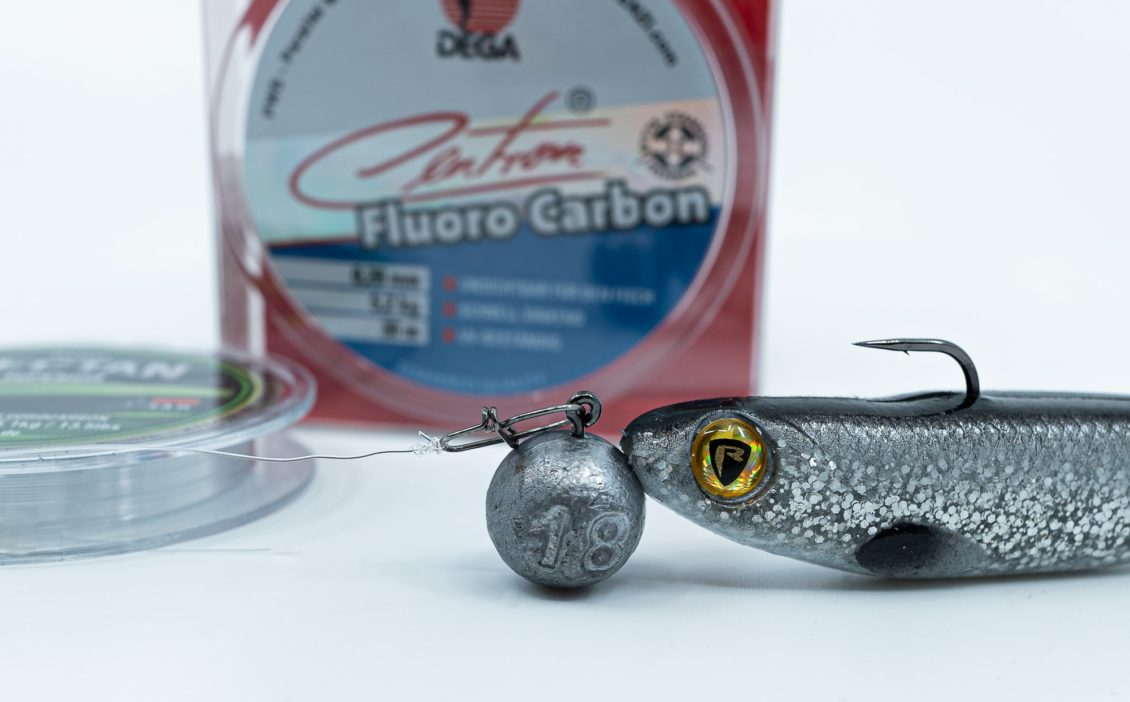 Fluorocarbon Vorfach am Gummifisch